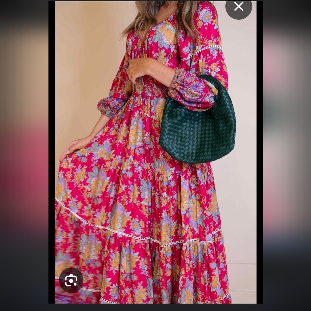 Sea Lustre Ella Maxi dress Peony Teirs Bohemian S/M